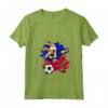 Donna Divertente Dabbing Cane Haiti Calcio Bandiera Haitiana Sport Maglietta con Collo a V - Funny Dog Dabbing Soccer Design for Haiti Football Fans