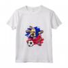 Donna Divertente Dabbing Cane Haiti Calcio Bandiera Haitiana Sport Maglietta con Collo a V - Funny Dog Dabbing Soccer Design for Haiti Football Fans