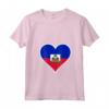 Haiti Bandiera Cuore Haiti Regali Love Maglietta con Collo a V - Ideale per Indipendenza e Compleanni ad Haiti