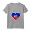 Haiti Bandiera Cuore Haiti Regali Love Maglietta con Collo a V - Ideale per Indipendenza e Compleanni ad Haiti
