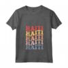 Haiti Groovy Retro Haitiano Maglietta con Collo a V - Design Grafico per gli Amanti di Haiti - Acquista Online per Mostrare il Tuo Orgoglio Haitiano