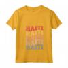 Haiti Groovy Retro Haitiano Maglietta con Collo a V - Design Grafico per gli Amanti di Haiti - Acquista Online per Mostrare il Tuo Orgoglio Haitiano