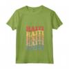 Haiti Groovy Retro Haitiano Maglietta con Collo a V - Design Grafico per gli Amanti di Haiti - Acquista Online per Mostrare il Tuo Orgoglio Haitiano