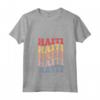 Haiti Groovy Retro Haitiano Maglietta con Collo a V - Design Grafico per gli Amanti di Haiti - Acquista Online per Mostrare il Tuo Orgoglio Haitiano