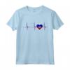 Haiti Cuore Haitiano Battito Cardiaco ECG Pulse - Orgoglio Maglietta con Bandiera Haitiana