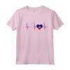 Haiti Cuore Haitiano Battito Cardiaco ECG Pulse - Orgoglio Maglietta con Bandiera Haitiana