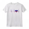 Haiti Cuore Haitiano Battito Cardiaco ECG Pulse - Orgoglio Maglietta con Bandiera Haitiana