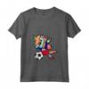 Donna Dabbing Unicorn Unicorno Haiti Calcio - Bandiera Haitiana Maglietta con Collo a V - Regalo Divertente per Fan di Calcio Haiti