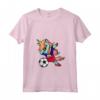 Donna Dabbing Unicorn Unicorno Haiti Calcio - Bandiera Haitiana Maglietta con Collo a V - Regalo Divertente per Fan di Calcio Haiti