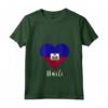 Donna Haitian Root Heart Haiti Bandiera Orgoglio Maglietta con Collo a V - Mostra le tue Radici Haitiane e l'Orgoglio per Haiti