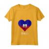 Donna Haitian Root Heart Haiti Bandiera Orgoglio Maglietta con Collo a V - Mostra le tue Radici Haitiane e l'Orgoglio per Haiti