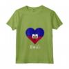 Donna Haitian Root Heart Haiti Bandiera Orgoglio Maglietta con Collo a V - Mostra le tue Radici Haitiane e l'Orgoglio per Haiti