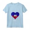 Donna Haitian Root Heart Haiti Bandiera Orgoglio Maglietta con Collo a V - Mostra le tue Radici Haitiane e l'Orgoglio per Haiti