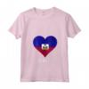 Donna Haitian Root Heart Haiti Bandiera Orgoglio Maglietta con Collo a V - Mostra le tue Radici Haitiane e l'Orgoglio per Haiti