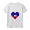 Donna Haitian Root Heart Haiti Bandiera Orgoglio Maglietta con Collo a V - Mostra le tue Radici Haitiane e l'Orgoglio per Haiti