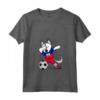 Donna Dabbing Husky Dog Haiti Calcio tifosi Jersey - Maglietta Calcio con Collo a V - Orgoglio haitiano per Appassionati di Calcio