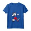 Donna Dabbing Husky Dog Haiti Calcio tifosi Jersey - Maglietta Calcio con Collo a V - Orgoglio haitiano per Appassionati di Calcio