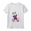 Donna Dabbing Husky Dog Haiti Calcio tifosi Jersey - Maglietta Calcio con Collo a V - Orgoglio haitiano per Appassionati di Calcio