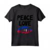 Giornata della Bandiera Haitiana di Haiti Maglietta - Design Peace Love Haiti - Abbigliamento Bandiera Haitiana per Uomo e Donna