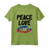 Giornata della Bandiera Haitiana di Haiti Maglietta - Design Peace Love Haiti - Abbigliamento Bandiera Haitiana per Uomo e Donna