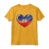 Cuore di Quercia - Emblema Bandiera Haiti Maglietta - Celebra l'Eredità Haitiana con Stile