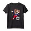 Funny Dabbing Beagle Dog Haiti Calcio - Bandiera Haitiana Maglietta per Fan della Squadra di Calcio di Haiti - Regalo Compleanno o Natale