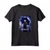 HapTiger Black Umbrella Under The Rain Real Photo Portrait Maglietta - Officially Licensed Gothic Horror T-Shirt for Men and Women - Addams Family Halloween Apparel