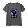 HapTiger Black Umbrella Under The Rain Real Photo Portrait Maglietta - Officially Licensed Gothic Horror T-Shirt for Men and Women - Addams Family Halloween Apparel