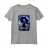 HapTiger Black Umbrella Under The Rain Real Photo Portrait Maglietta - Officially Licensed Gothic Horror T-Shirt for Men and Women - Addams Family Halloween Apparel