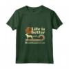 Donna Life Better Hamiltonstovare Vintage Cane Mamma Papà Maglietta con Collo a V - Regalo Divertente per Amanti dei Cani