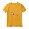 Hamiltonstövare (Foxhound svedese) ECG battito cardiaco del cane Maglietta con Collo a V - Regalo Creativo per Amanti dei Cani - Ideale per Compleanni o Vacanze