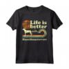 Life is Better with my Hamiltonstovare Vintage Cane Mamma Papà - Maglietta Regalo per Amanti dei Cani - Ideale per Natale o Compleanno