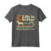 Life is Better with my Hamiltonstovare Vintage Cane Mamma Papà - Maglietta Regalo per Amanti dei Cani - Ideale per Natale o Compleanno