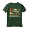 Life is Better with my Hamiltonstovare Vintage Cane Mamma Papà - Maglietta Regalo per Amanti dei Cani - Ideale per Natale o Compleanno