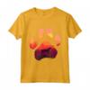 Paw Hamiltonstovare Cane Mamma Papà Uomini Donne - Maglietta Silhouette Paw Dog Sunset - Regalo Unico per Amanti dei Cani