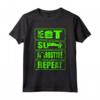 Eat Sleep Hardstyle Repeat - Maglietta Regalo Musica Techno Hardstyle - Ideale per Eventi con Gli Amici