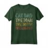 Cat Dad The Man The Myth The Legend Shirt - Funny Christmas Gift Idea for Men, Women, and Kids - Retro Vintage Clothing for Cat Lovers