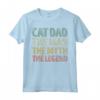 Cat Dad The Man The Myth The Legend Shirt - Funny Christmas Gift Idea for Men, Women, and Kids - Retro Vintage Clothing for Cat Lovers