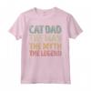 Cat Dad The Man The Myth The Legend Shirt - Funny Christmas Gift Idea for Men, Women, and Kids - Retro Vintage Clothing for Cat Lovers