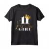 Girls 11th Birthday Princess Happy Birthday Maglietta - Queens Crow Shirt for Girls - Perfect Gift for 11 Year Old - Roller Skating Themed Tee