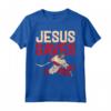 Jesus Saves Ice Hockey Goalie Sport Religious Christian Gift Maglietta - Perfect Christian Gift for Athletes and Fans