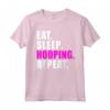 EAT SLEEP HULA HOOPING DANCE HOOPS SPORT DONNE BAMBINI RAGAZ - Maglietta Fitness Hula Hooping con Detto Divertente per Compleanni e Natale