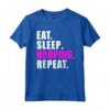 EAT SLEEP HULA HOOPING DANCE HOOPS SPORT DONNE BAMBINI RAGAZ - Maglietta Fitness Hula Hooping con Detto Divertente per Compleanni e Natale