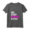 Donna EAT SLEEP HULA HOOPING DANCE HOOPS SPORT - Maglietta con Collo a V - Regalo Fitness Hula Hoops con Detto EAT SLEEP HOOPING REPEAT