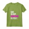 Donna EAT SLEEP HULA HOOPING DANCE HOOPS SPORT - Maglietta con Collo a V - Regalo Fitness Hula Hoops con Detto EAT SLEEP HOOPING REPEAT