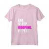 Donna EAT SLEEP HULA HOOPING DANCE HOOPS SPORT - Maglietta con Collo a V - Regalo Fitness Hula Hoops con Detto EAT SLEEP HOOPING REPEAT