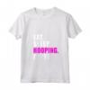 Donna EAT SLEEP HULA HOOPING DANCE HOOPS SPORT - Maglietta con Collo a V - Regalo Fitness Hula Hoops con Detto EAT SLEEP HOOPING REPEAT