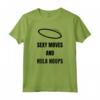 Hula Hoop - Sexy Moves E Hula Hoops - Retro Vintage Maglietta per Fitness e Ginnastica - Regalo Sportivo