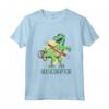Divertente Hula Hooping Velociraptor Maglietta - Design Unico ispirato ai Dinosauri e Fitness