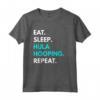 Maglietta Hula Hooping Repeat Eat Sleep - T-shirt Motivazionale per Appassionati di Hula Hooping